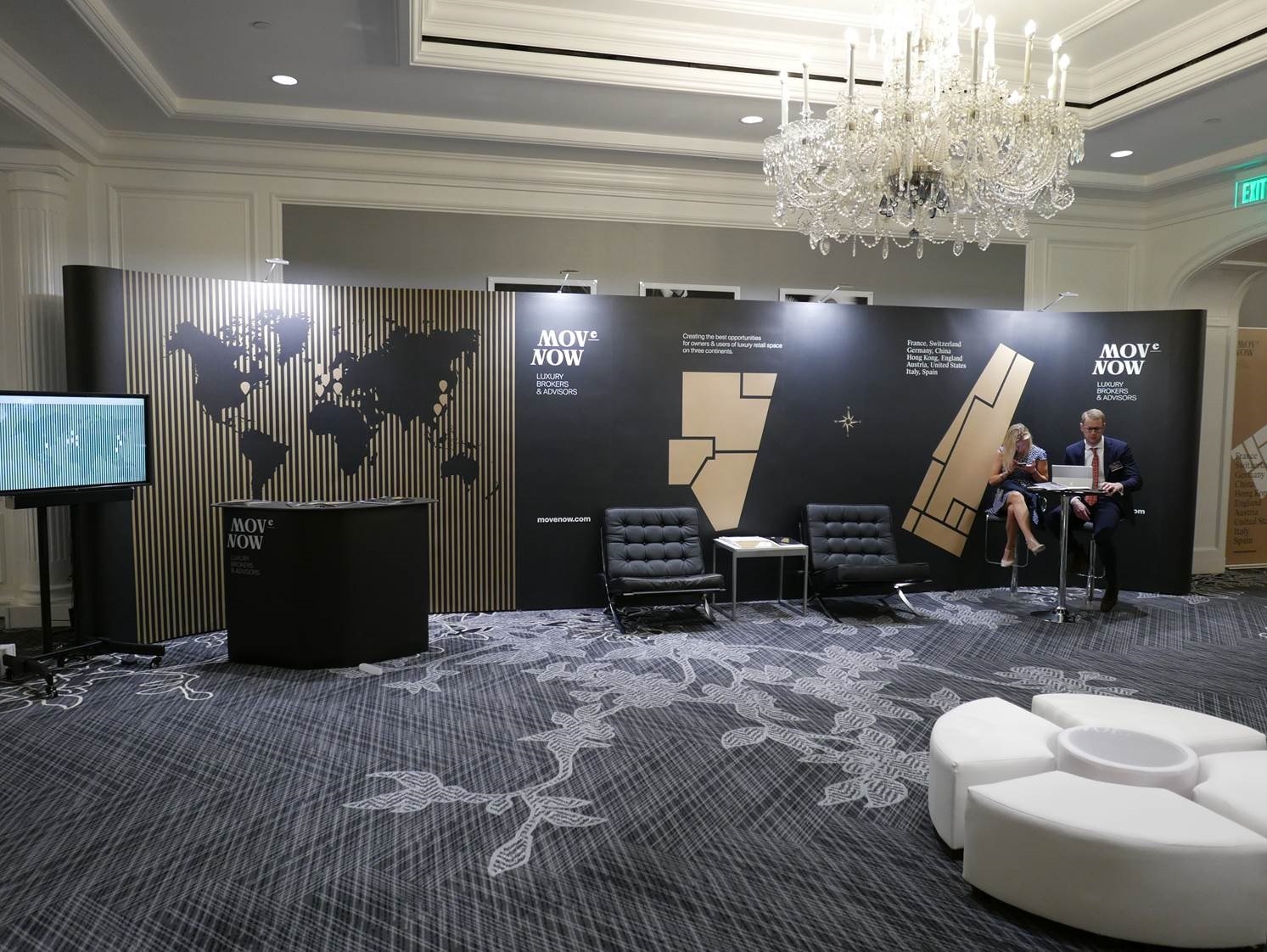Expolinc geschakelde multifunctioneel inzetbare presentatiewand Mov Now